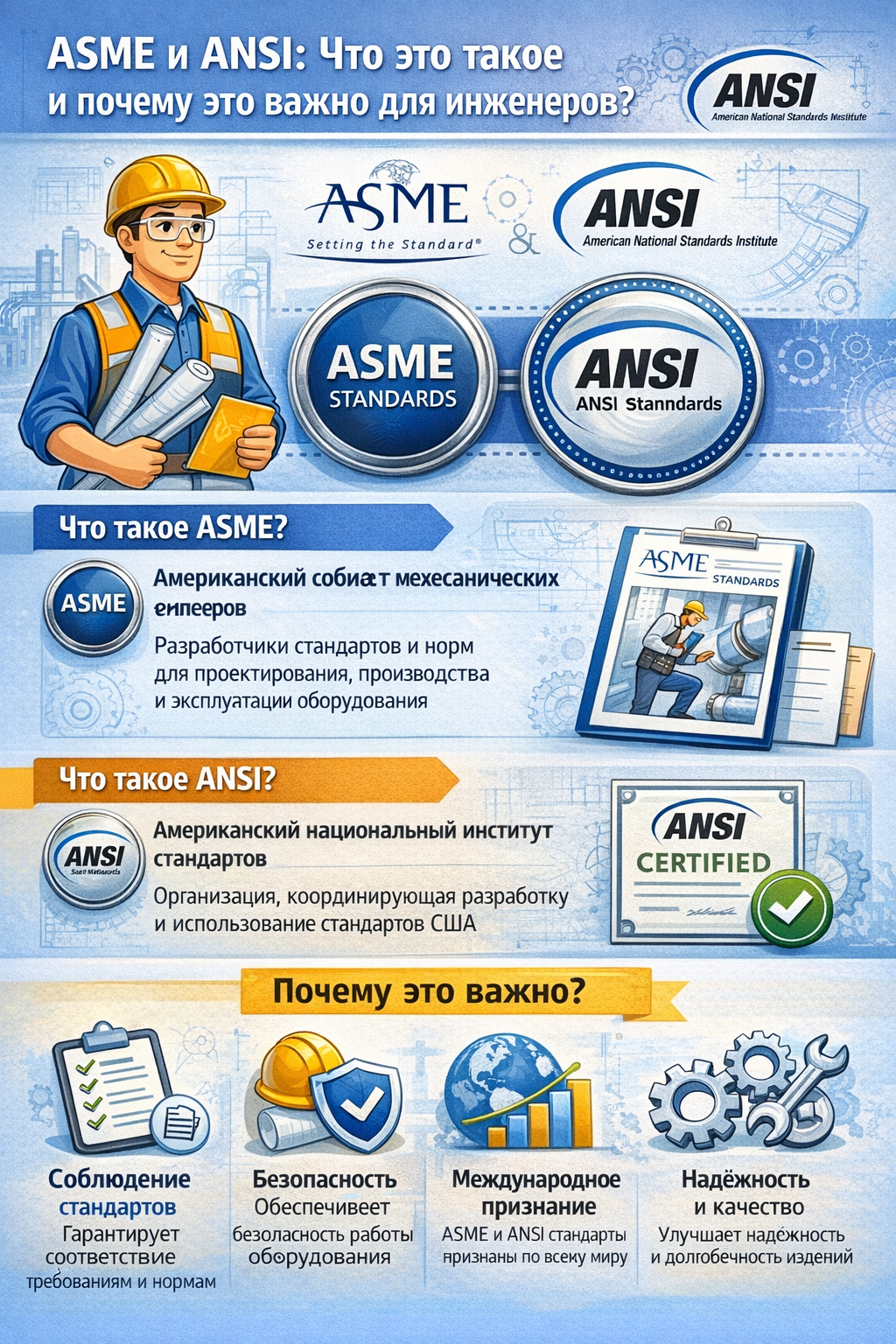 ASME и ANSI: что это такое и почему это важно для инженеров
