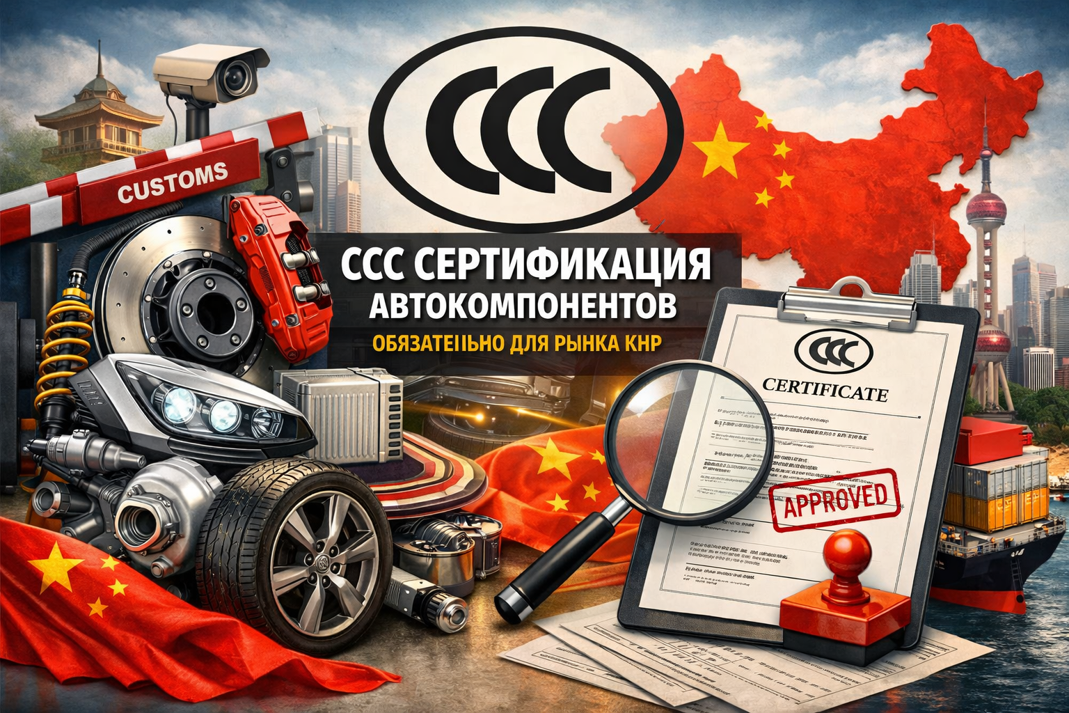 CCC для автомобильных компонентов: обязательная сертификация для рынка КНР