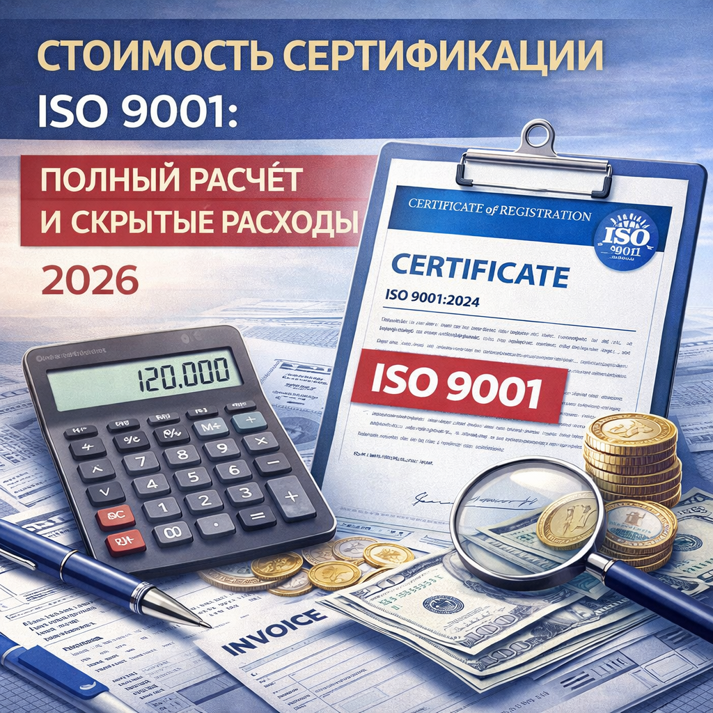 Стоимость сертификации ISO 9001: полный расчёт и скрытые расходы 2026