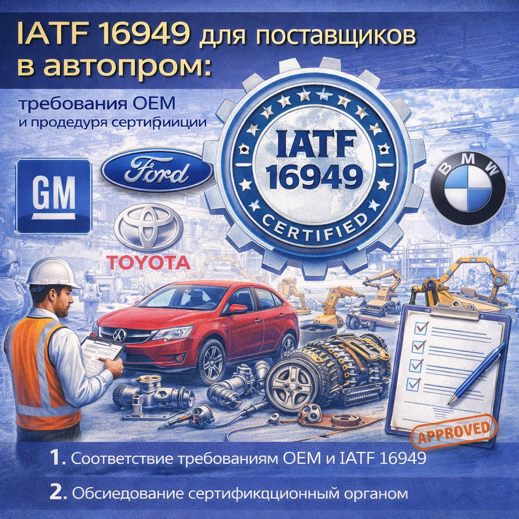 IATF 16949 для поставщиков в автопром: требования OEM и процедура сертификации