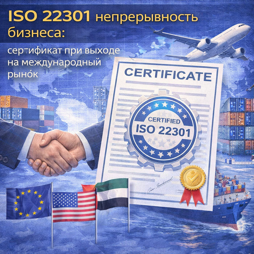 ISO 22301 непрерывность бизнеса: сертификат при выходе на международный рынок