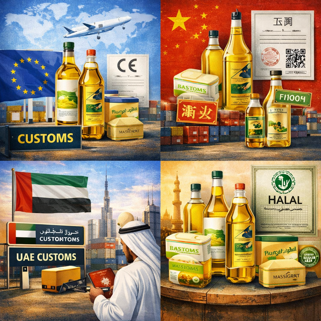 Экспорт масложировой продукции: требования ЕС, Китая, ОАЭ и Halal-сертификация