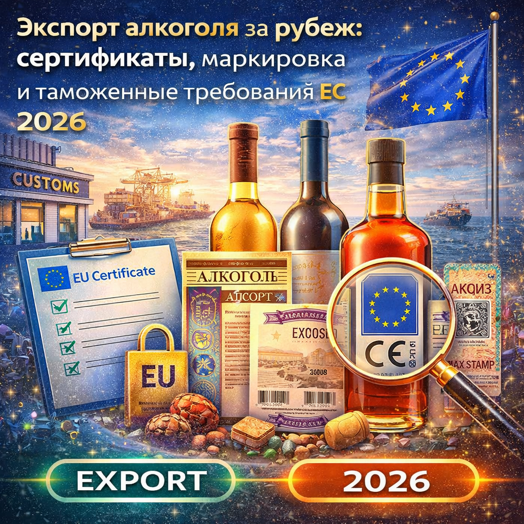 Экспорт алкоголя за рубеж: сертификаты, маркировка и таможенные требования ЕС 2026