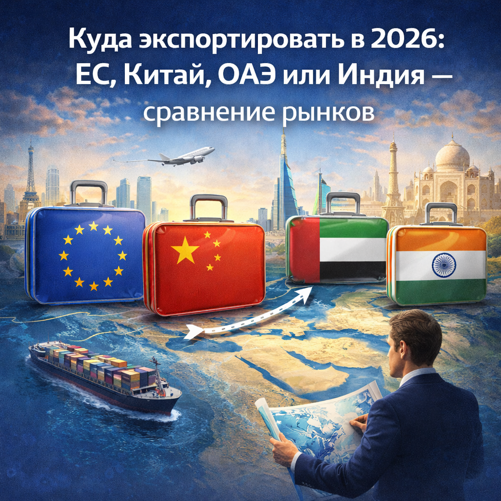 Куда экспортировать в 2026: ЕС, Китай, ОАЭ или Индия — сравнение рынков