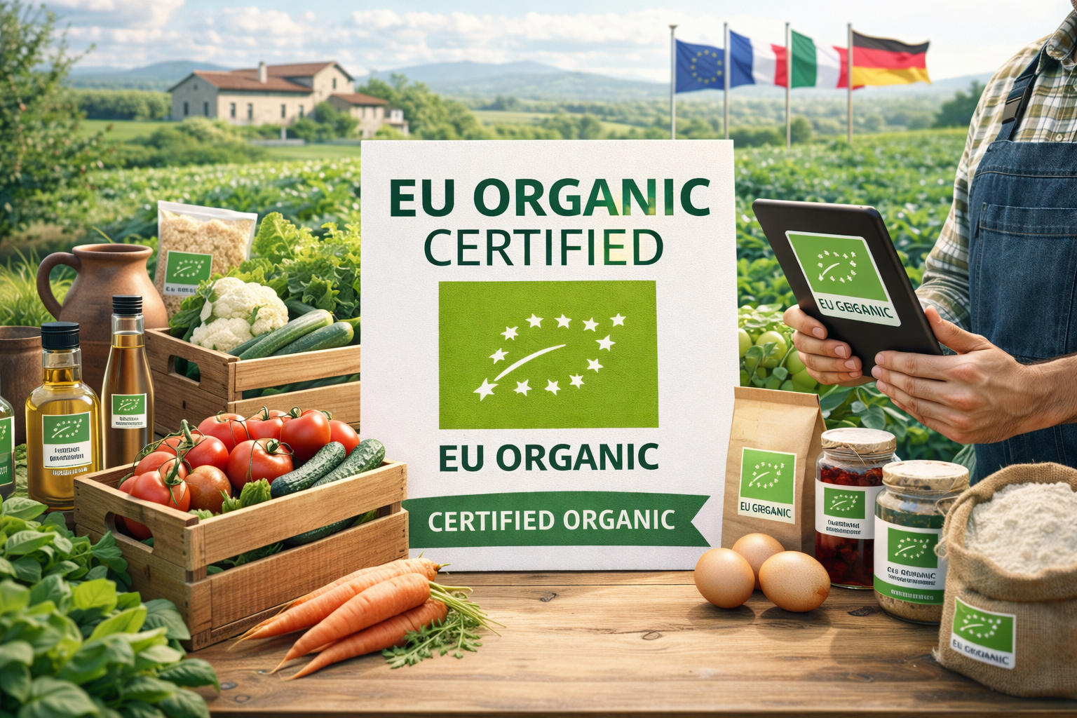 Европейская органическая сертификация EU Organic — знак «Зелёный лист»