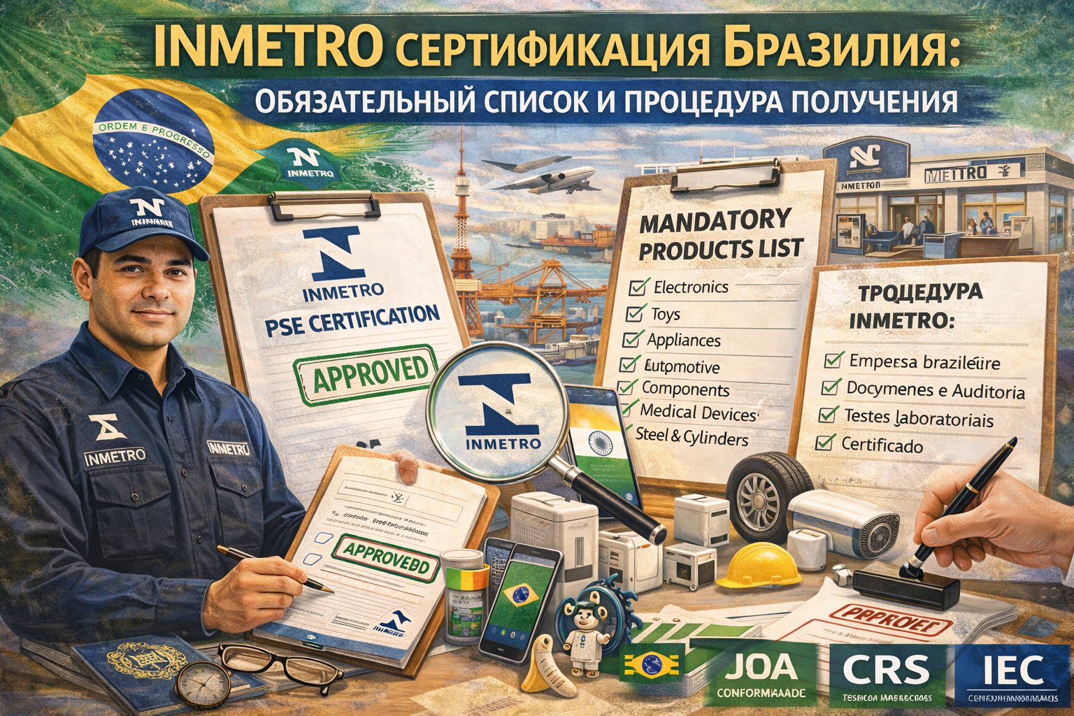 INMETRO сертификация Бразилия: обязательный список и процедура получения