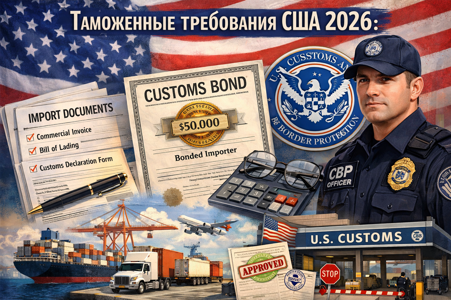 Таможенные требования США 2026: документы, Customs Bond и CBP
