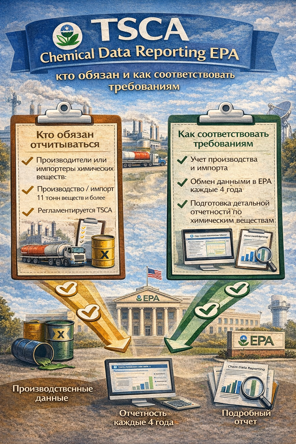 TSCA Chemical Data Reporting EPA: кто обязан и как соответствовать требованиям