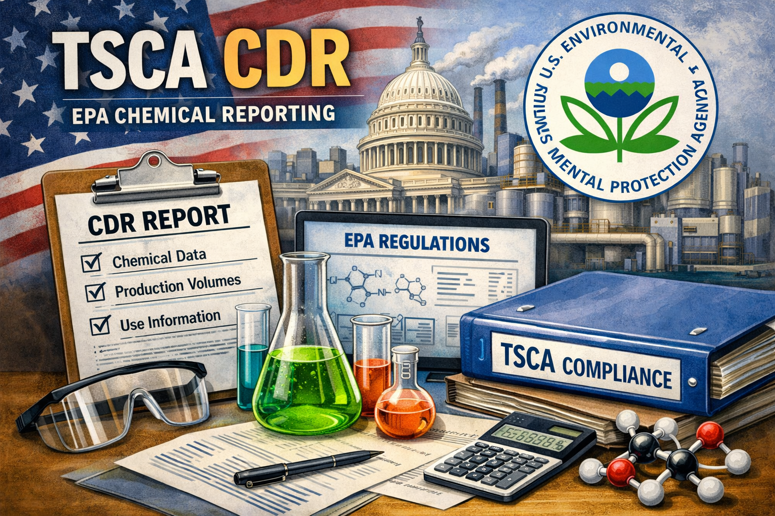 TSCA CDR отчетность в США: правила EPA для химической продукции