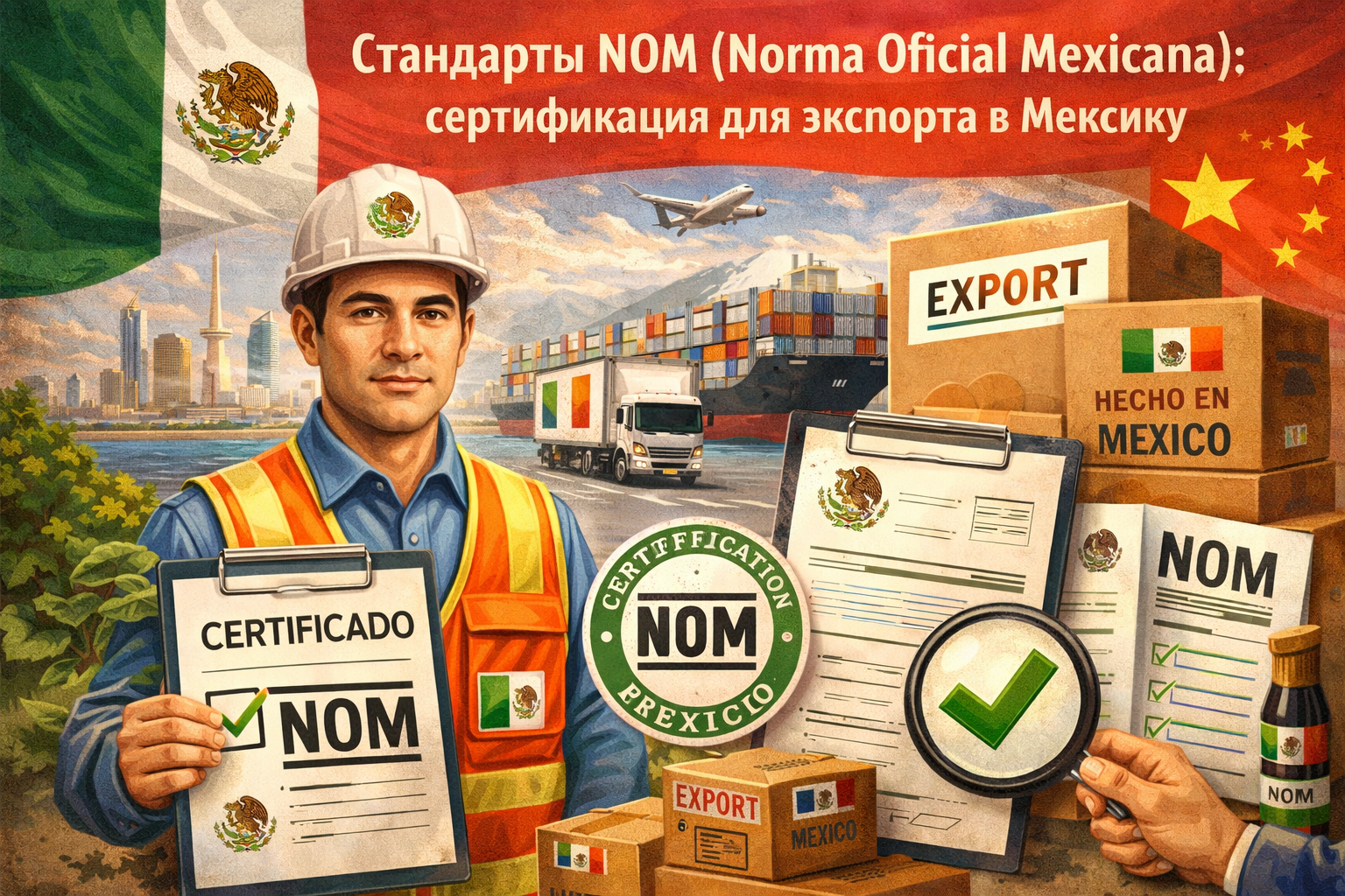 Стандарты NOM (Norma Oficial Mexicana): сертификация для экспорта в Мексику