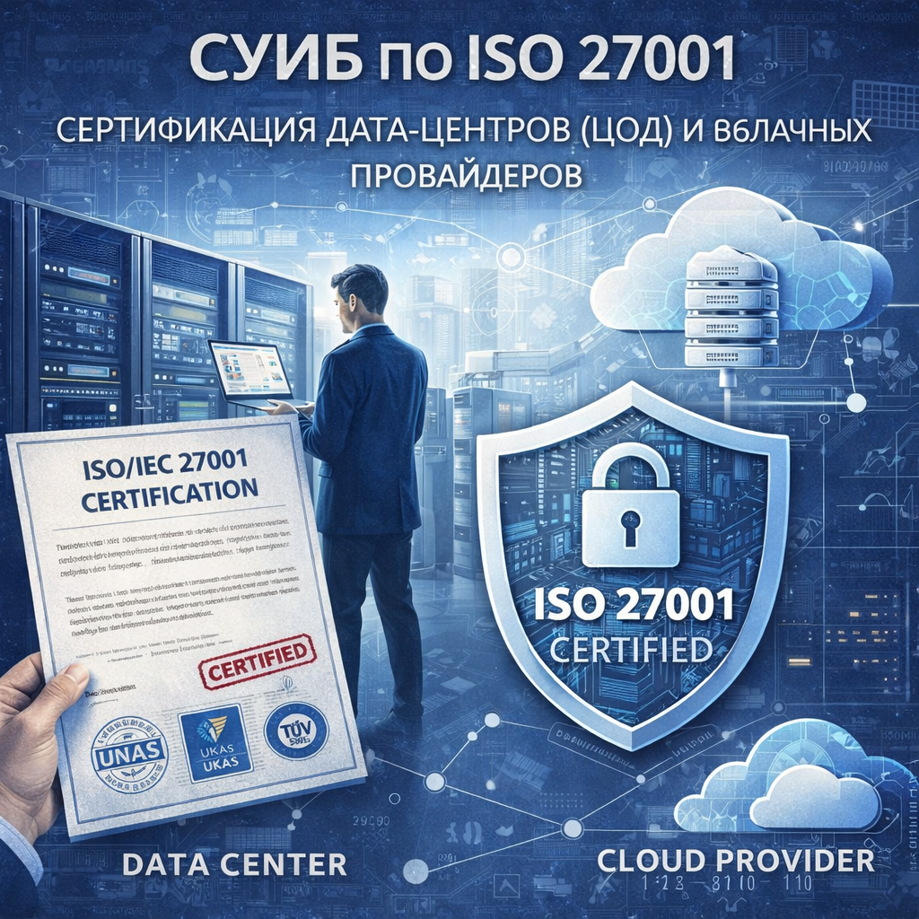 СУИБ по ISO 27001: сертификация дата-центров (ЦОД) и облачных провайдеров