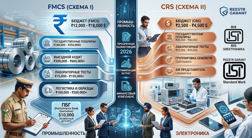 Сколько стоит сертификация BIS в 2026 году: полная калькуляция затрат по схемам FMCS и CRS