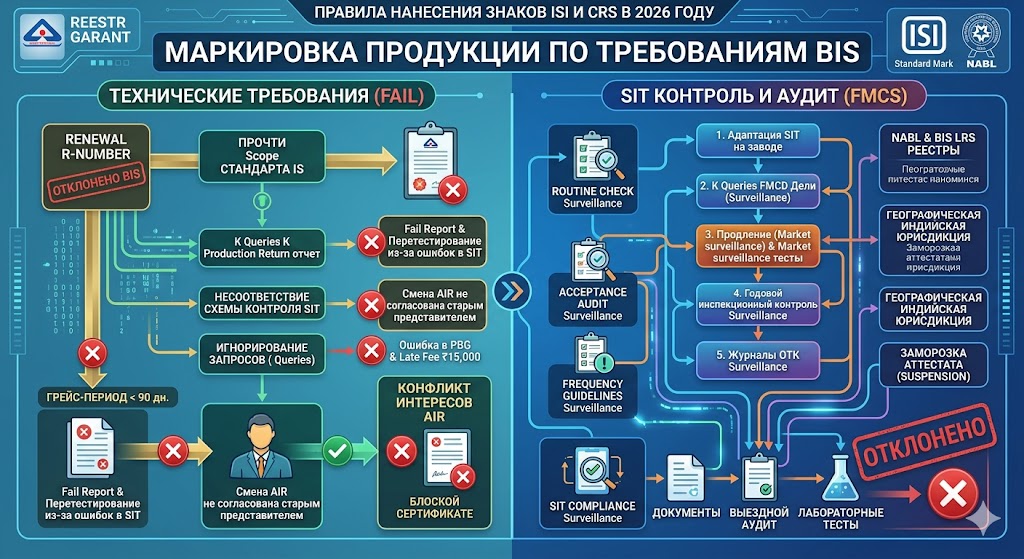 Маркировка продукции по требованиям BIS: правила нанесения знаков ISI и CRS в 2026 году