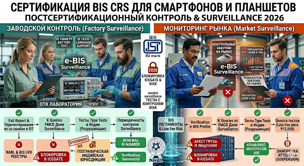 Сертификация BIS CRS для смартфонов и планшетов: регламент, стандарты и таможенный комплайенс в 2026 году