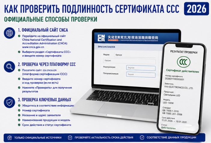 Как проверить подлинность сертификата CCC