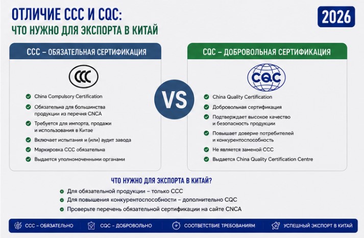 Отличие CCC и CQC: что нужно для экспорта в Китай