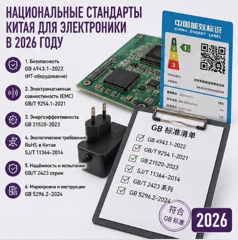 Национальные стандарты Китая для электроники в 2026 году